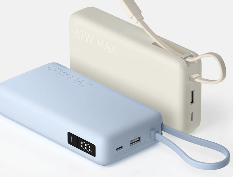 Colores del Xiaomi 67W Power Bank: azul y beige
