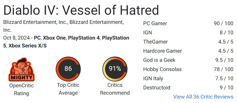 Una gran razón para volver a Diablo IV: los críticos alaban la expansión Vessel of Hatred pero están molestos por su precio-3 Una gran razón para volver a Diablo IV: los críticos alaban la expansión Vessel of Hatred pero están molestos por su precio-3