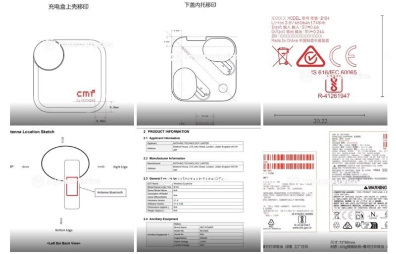 Esquemas y especificaciones de CMF Buds Pro 2 Esquemas y especificaciones de CMF Buds Pro 2