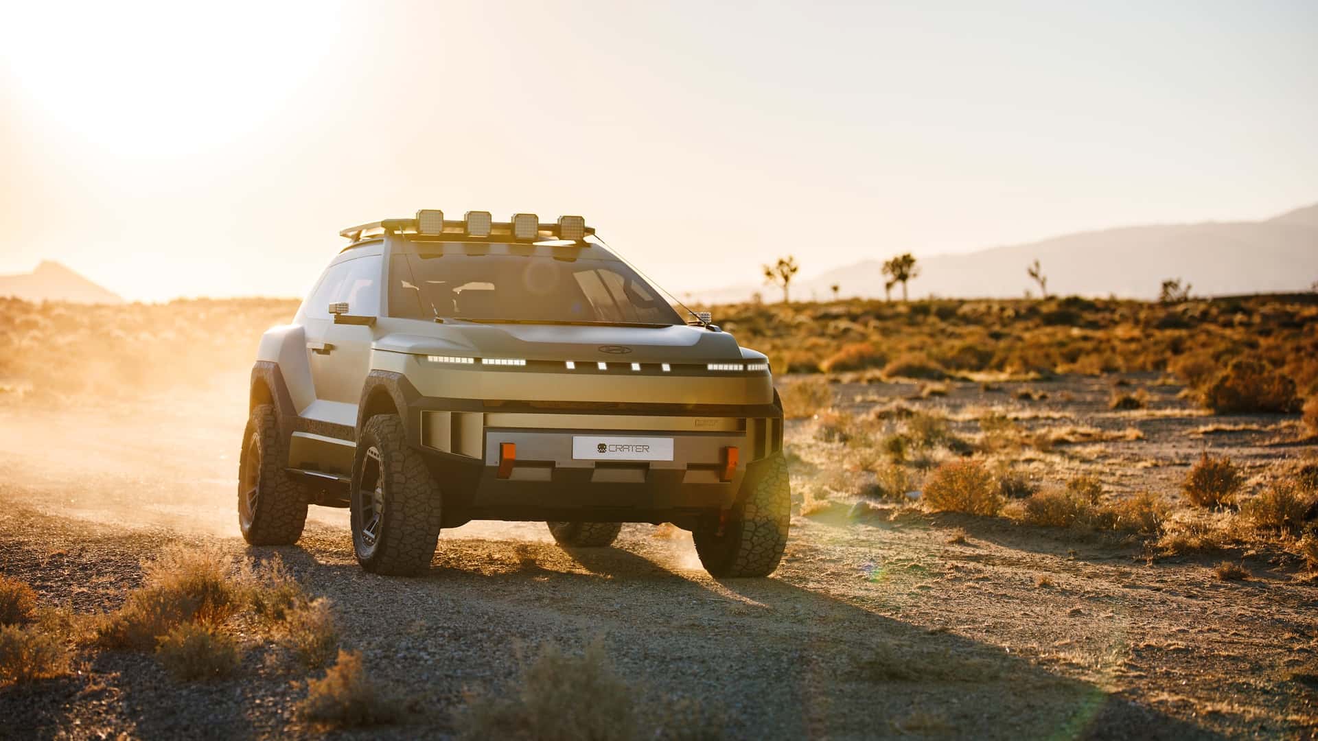 Hyundai Crater con neumáticos todoterreno de 33 pulgadas