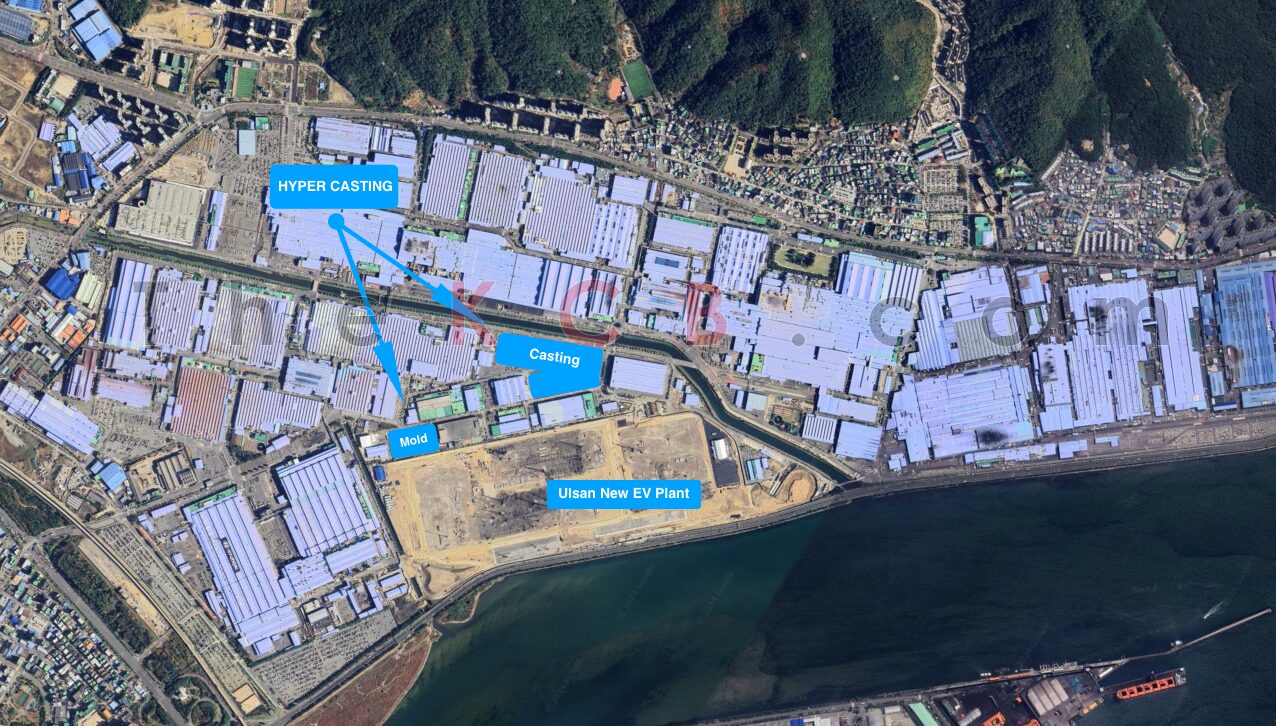Imagen por satélite de las obras de la nueva planta de Hyundai Motor