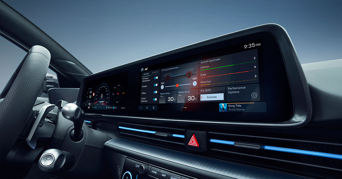 Interior del Hyundai Ioniq 6 N Interior del Hyundai Ioniq 6 N