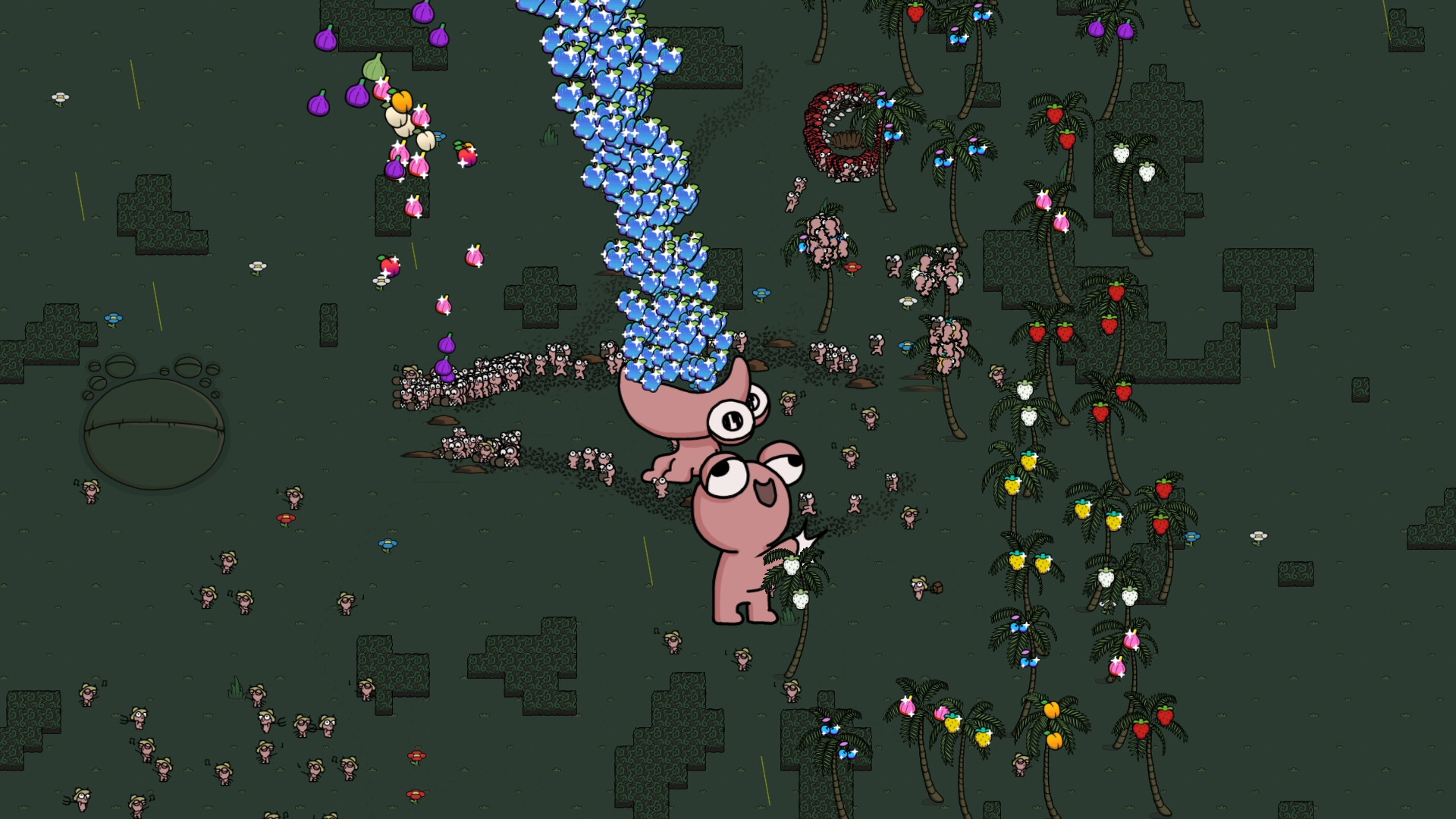 Captura de pantalla del juego Idle Colony, jardinería