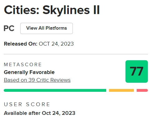 Un juego imperfecto con gran potencial: la crítica ha moderado sus elogios al simulador de construcción de ciudades Cities Skylines 2-2
