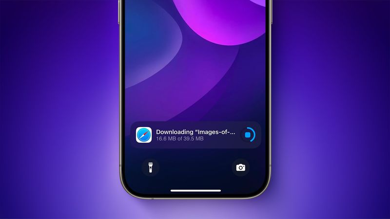 Descargas de Safari en la pantalla de bloqueo en iOS 18.2