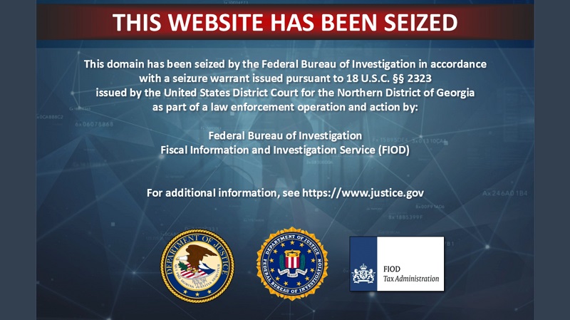 Banner sobre el bloqueo del sitio web nsw2u por el FBI Banner sobre el bloqueo del sitio web nsw2u por el FBI