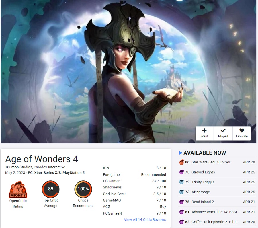Paradox Interactive ha publicado el tráiler de lanzamiento del juego de estrategia de fantasía Age of Wonders 4. Los críticos están satisfechos con el juego y lo recomiendan para su revisión-2 Paradox Interactive ha publicado el tráiler de lanzamiento del juego de estrategia de fantasía Age of Wonders 4. Los críticos están satisfechos con el juego y lo recomiendan para su revisión-2