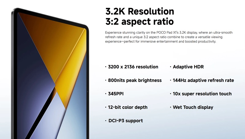 Visión General de Poco Pad X1