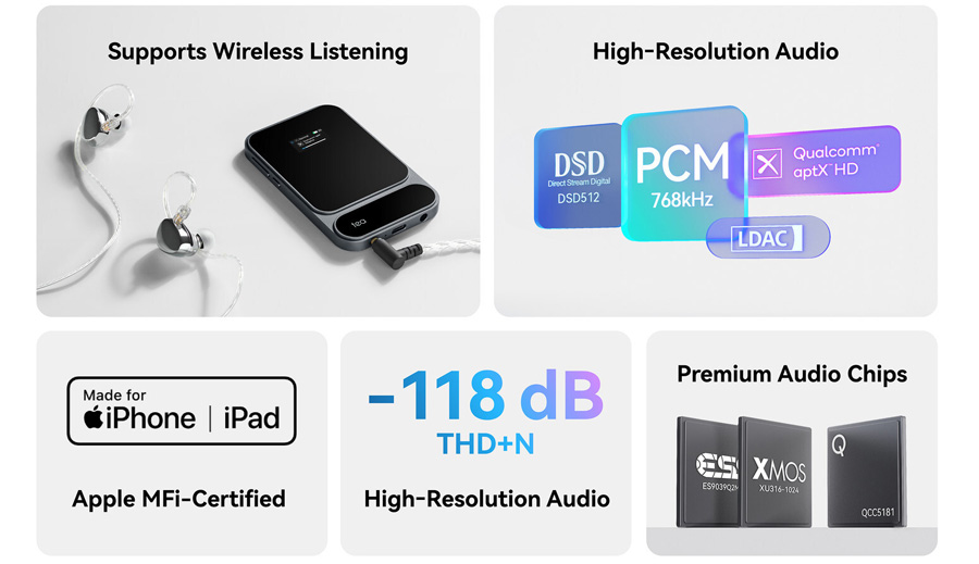 Khadas Tea Pro - amplificador de auriculares portátil Khadas Tea Pro - amplificador de auriculares portátil