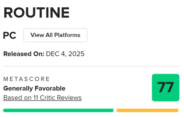 Imagen del juego ROUTINE con estación lunar