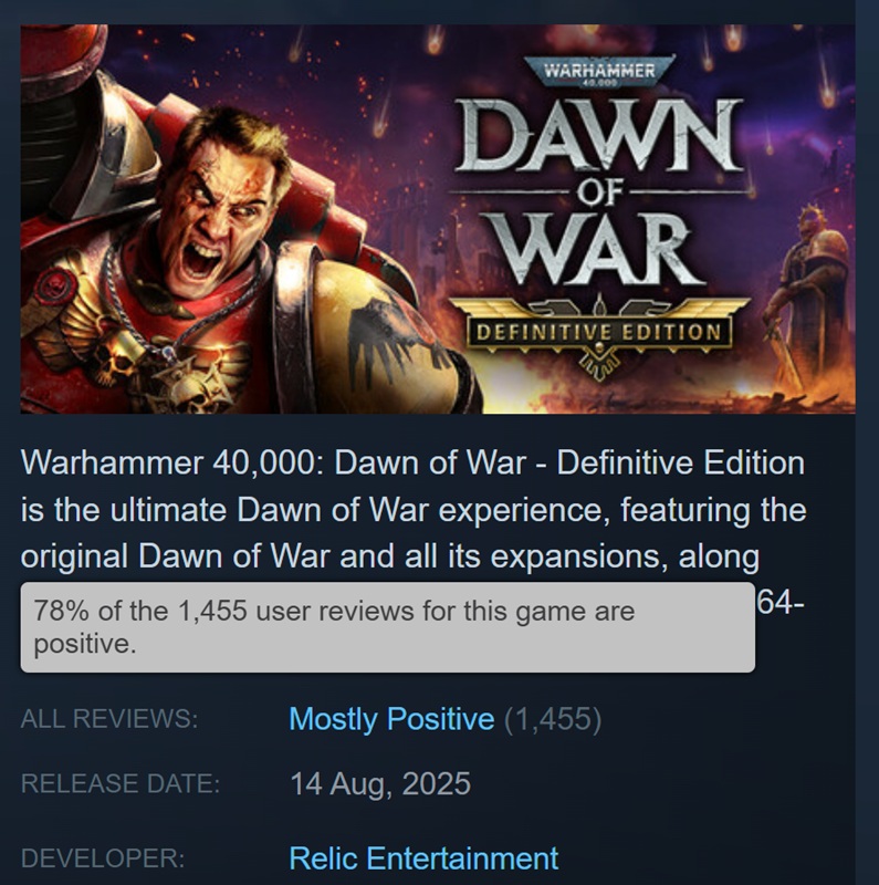 Captura de pantalla del juego Warhammer 40,000: Dawn of War