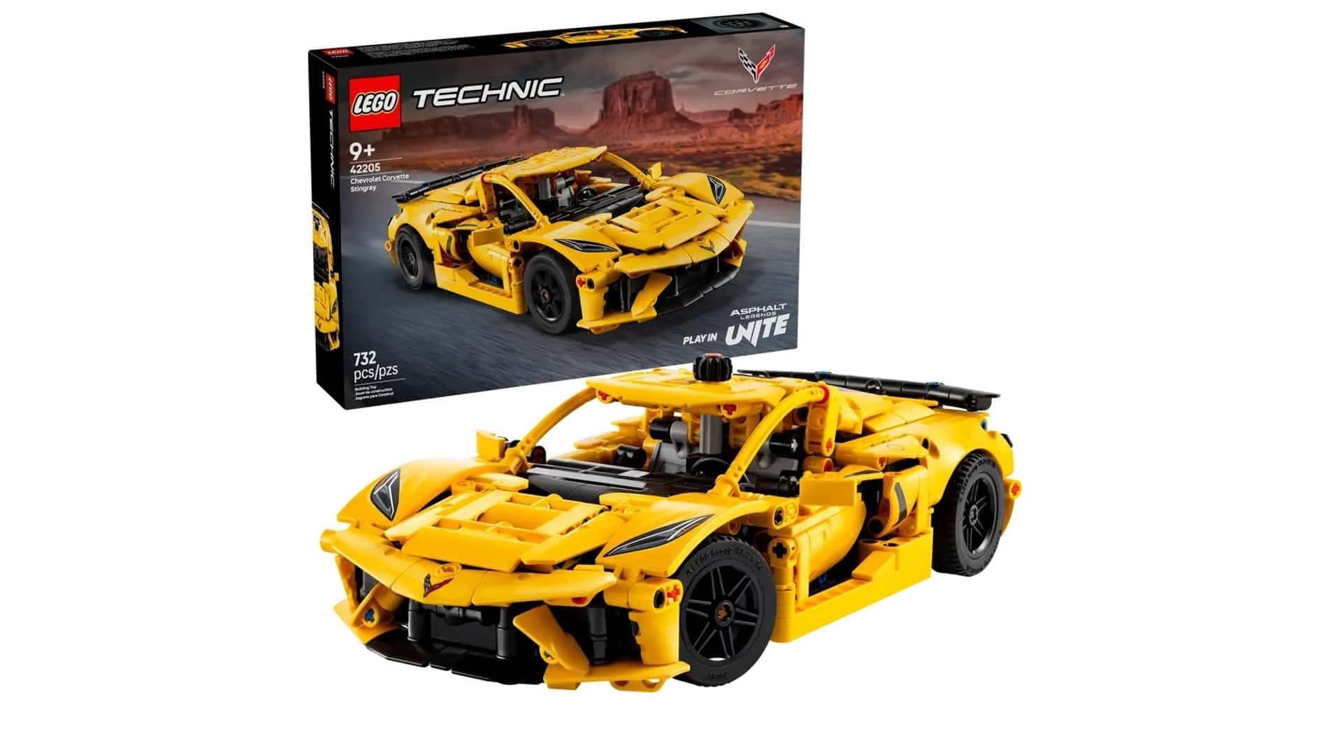 Frontal del modelo Lego Technic Corvette Stingray C8 Frontal del modelo Lego Technic Corvette Stingray C8