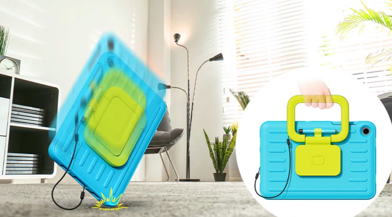 Vista frontal y trasera de la Galaxy Tab A11+ Kids Edition