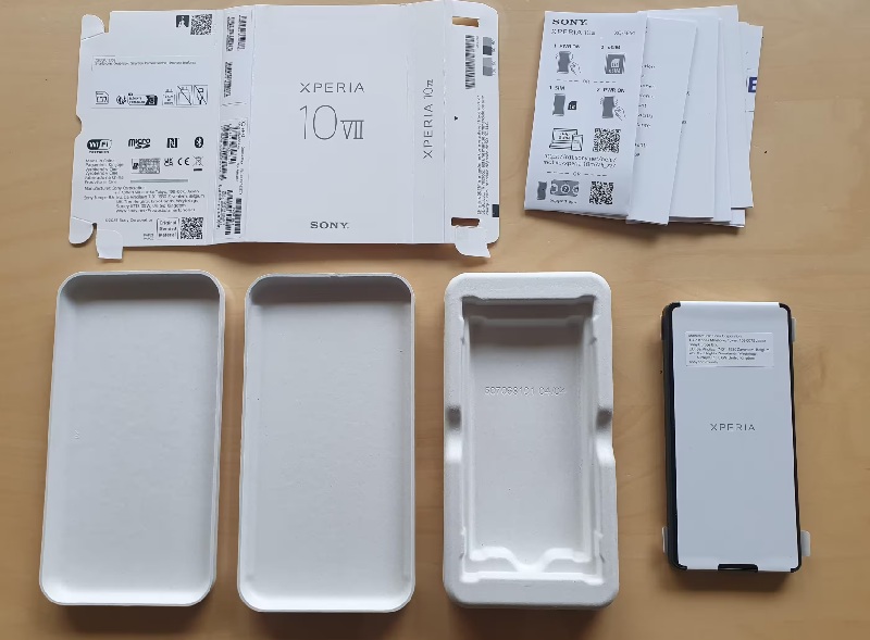 Teléfono inteligente Sony Xperia 10 VII sin cargador ni cable