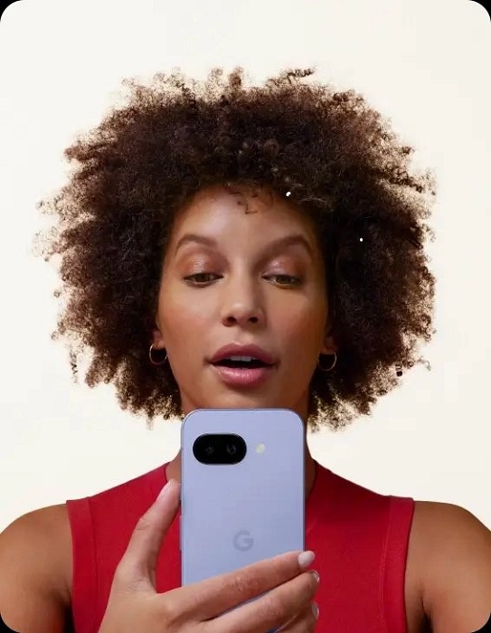 Render del Google Pixel 9a en color Peony Render del Google Pixel 9a en color Peony