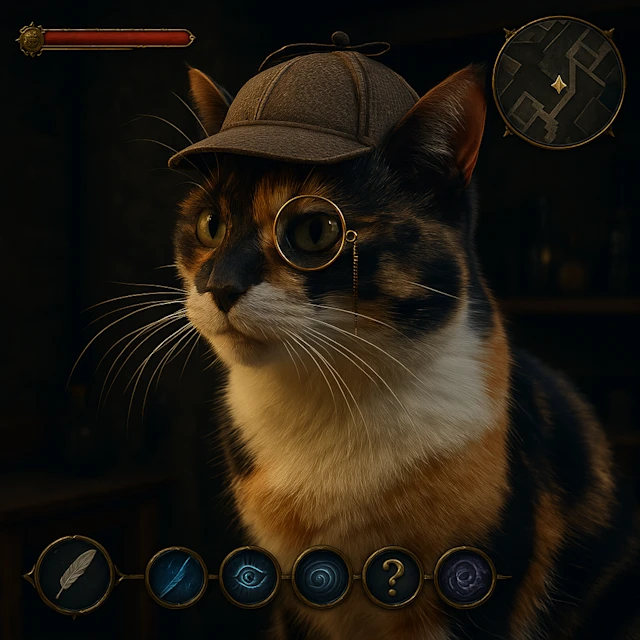 Un gato con monóculo Un gato con monóculo