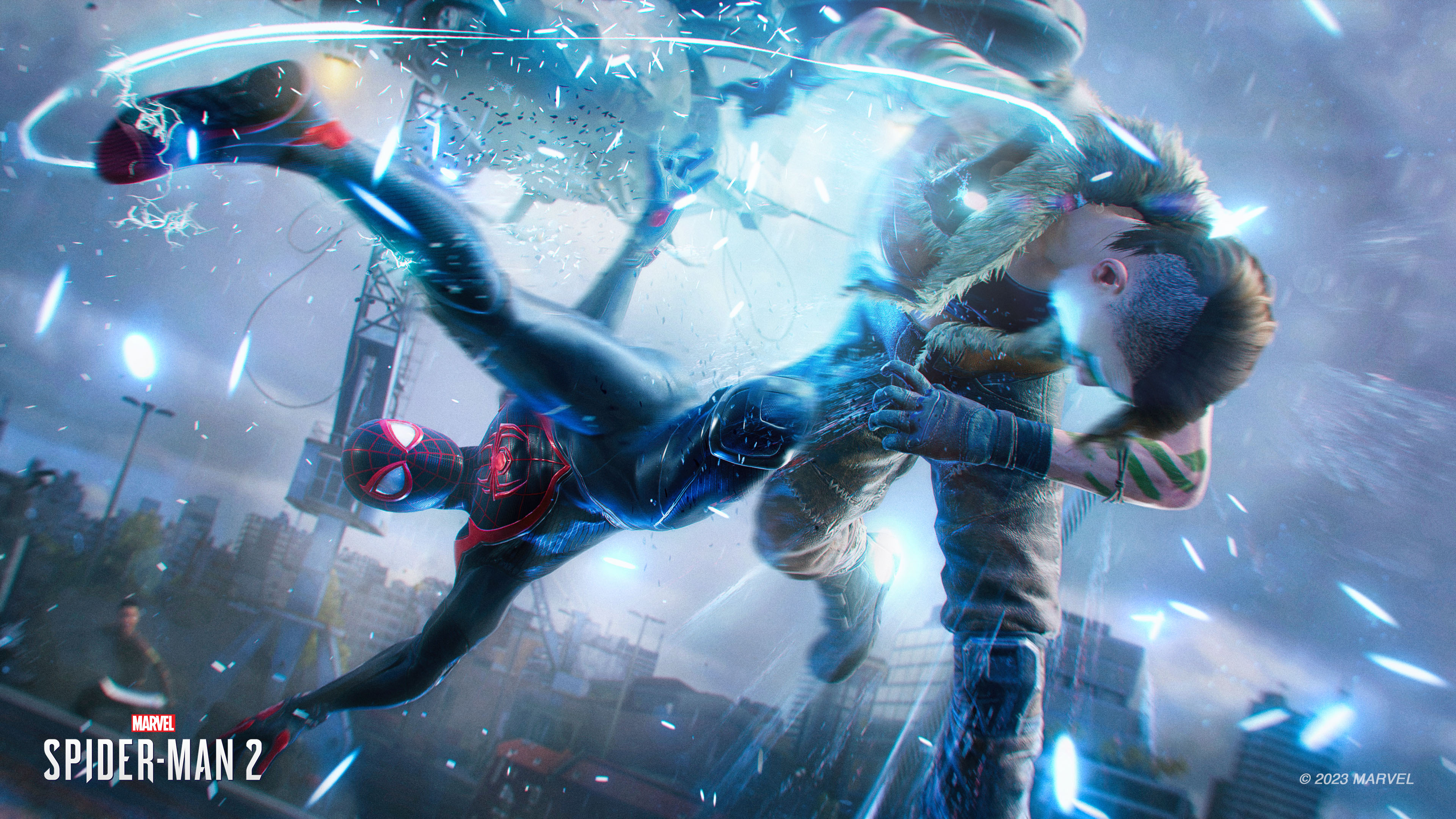 Miles Morales en acción en Marvel's Spider-Man 2 Miles Morales en acción en Marvel's Spider-Man 2