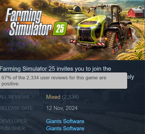 La agricultura es más popular que la alta fantasía: El pico online de Farming Simulator 25 superó con creces al de Dragon Age: The Veilguard-3 La agricultura es más popular que la alta fantasía: El pico online de Farming Simulator 25 superó con creces al de Dragon Age: The Veilguard-3