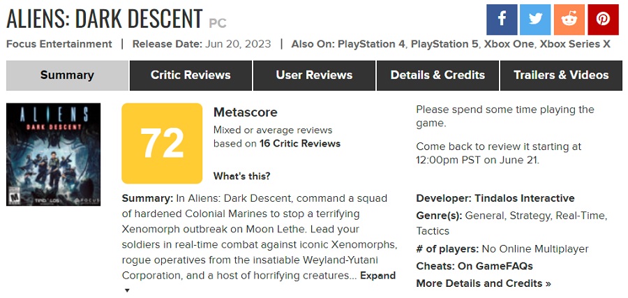 Un gran juego con una mala optimización: Los críticos alaban Aliens: Dark Descent por su gran jugabilidad, pero siguen descontentos con su estado técnico-2 Un gran juego con una mala optimización: Los críticos alaban Aliens: Dark Descent por su gran jugabilidad, pero siguen descontentos con su estado técnico-2