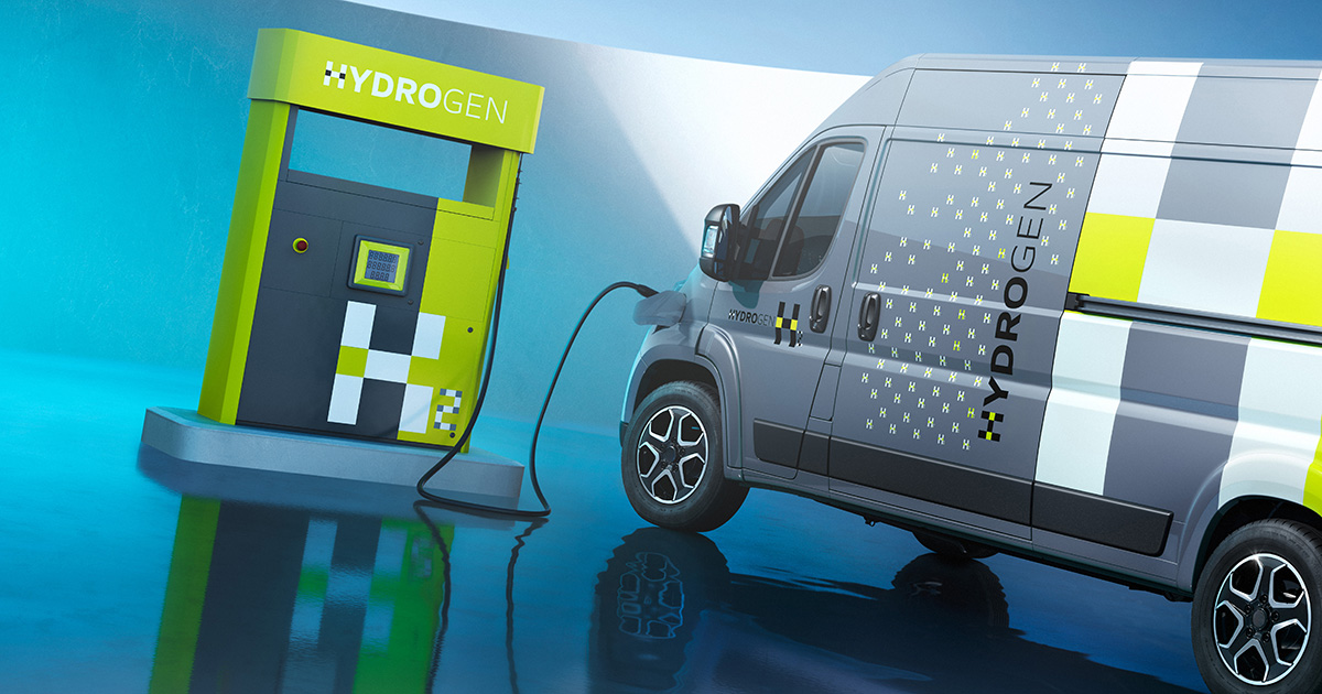 Versión del Vauxhall Movano Hydrogen - vista lateral Versión del Vauxhall Movano Hydrogen - vista lateral