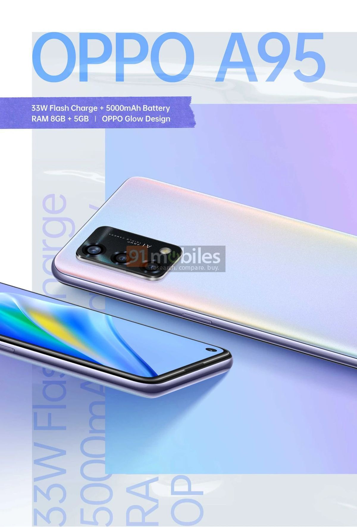 Han aparecido en Internet imágenes de prensa de alta calidad del OPPO A95 Han aparecido en Internet imágenes de prensa de alta calidad del OPPO A95