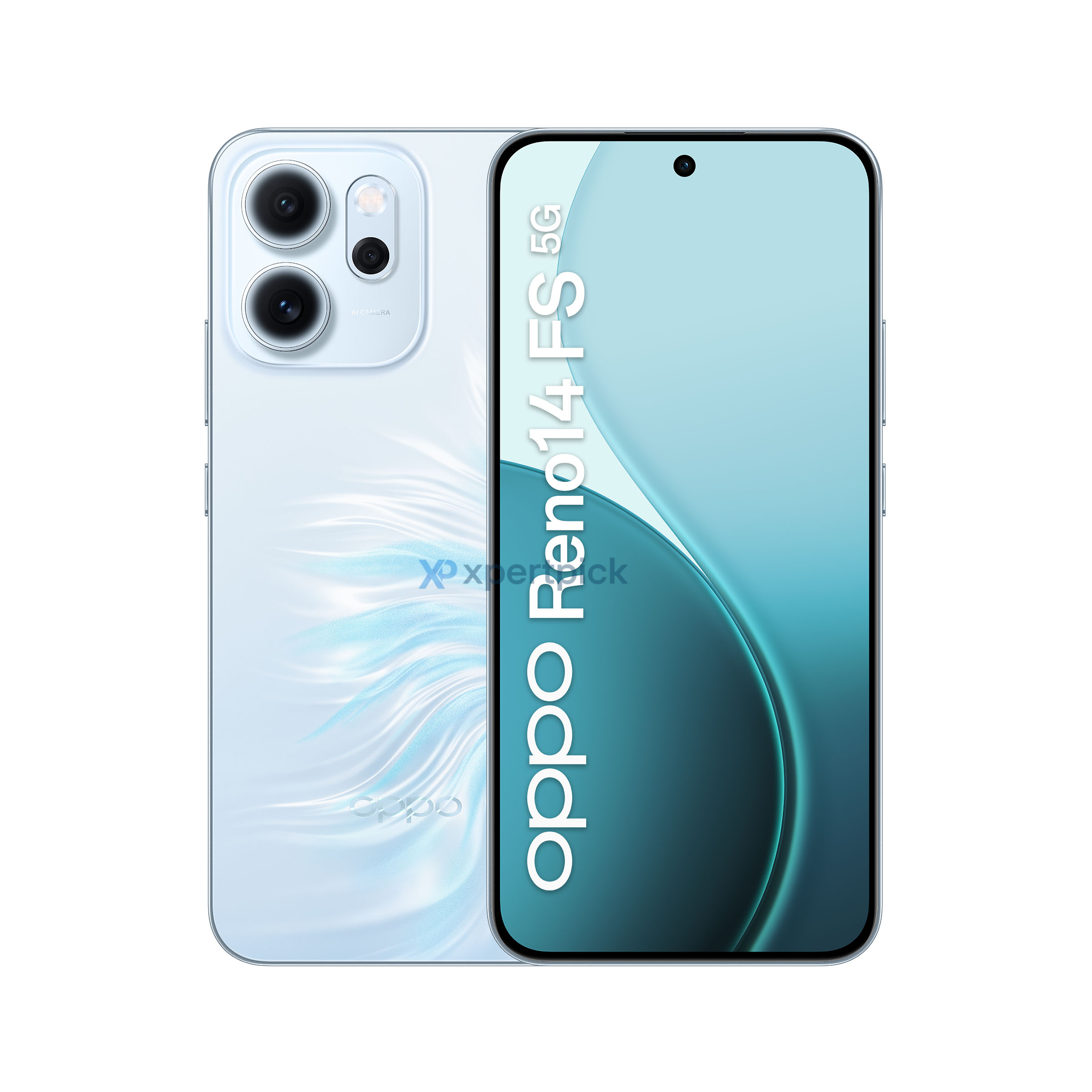 Oppo Reno 14 FS 5G en blanco