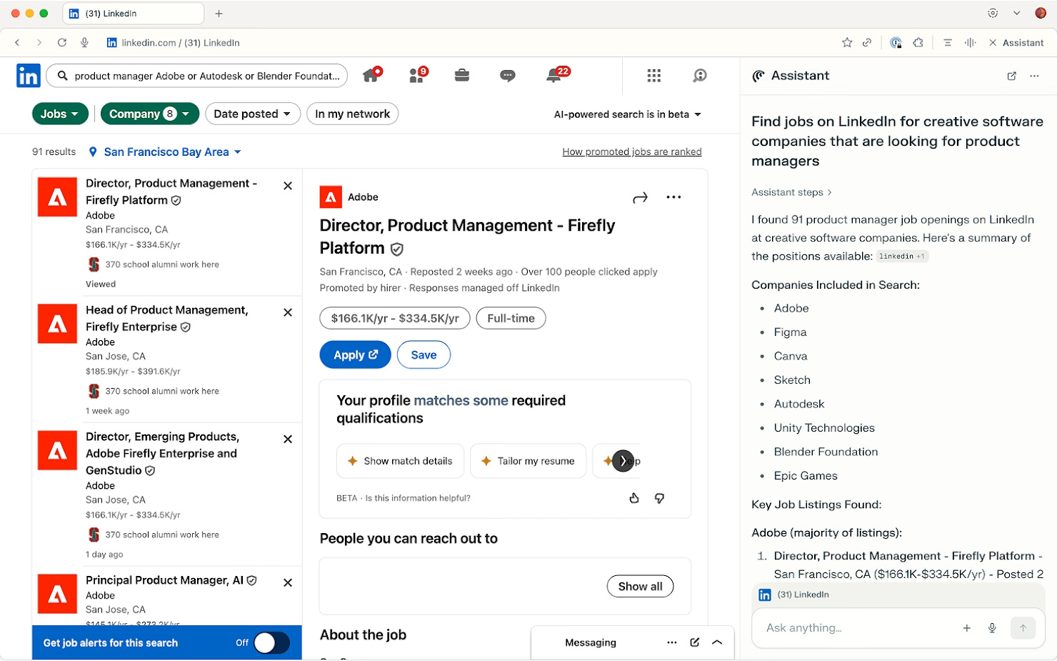 Interfaz Actualizada del Comet Assistant