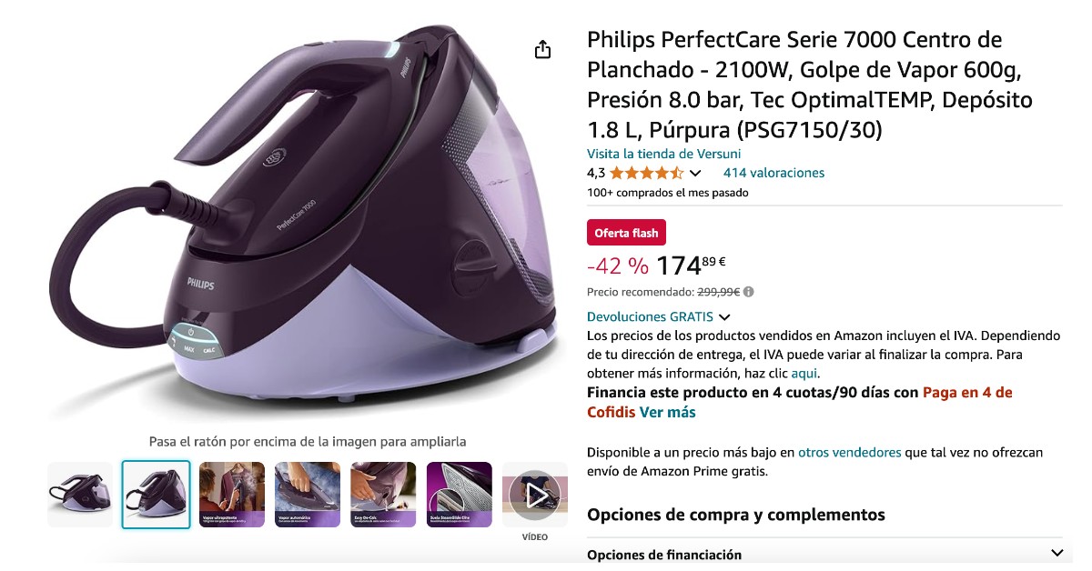 Centro de planchado Philips PerfectCare Serie 7000 - Ahora ¡125 € de descuento! Centro de planchado Philips PerfectCare Serie 7000 - Ahora ¡125 € de descuento!!