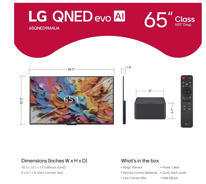 Sistema de reproducción del LG QNED9MA MiniLED Sistema de reproducción del LG QNED9MA MiniLED