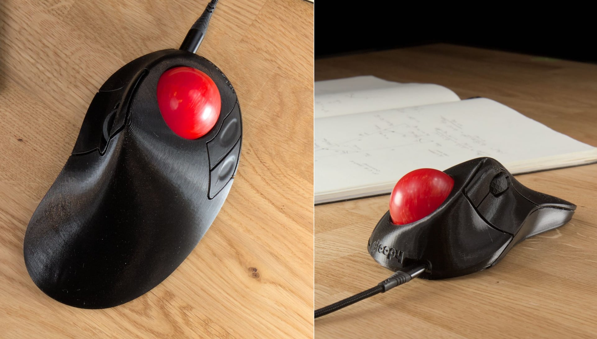 Ploopy Classic 2: un trackball óptico impreso en 3D que puede adquirirse por 145 dólares. Trackball Ploopy Classic 2. Ilustración: Ploopy