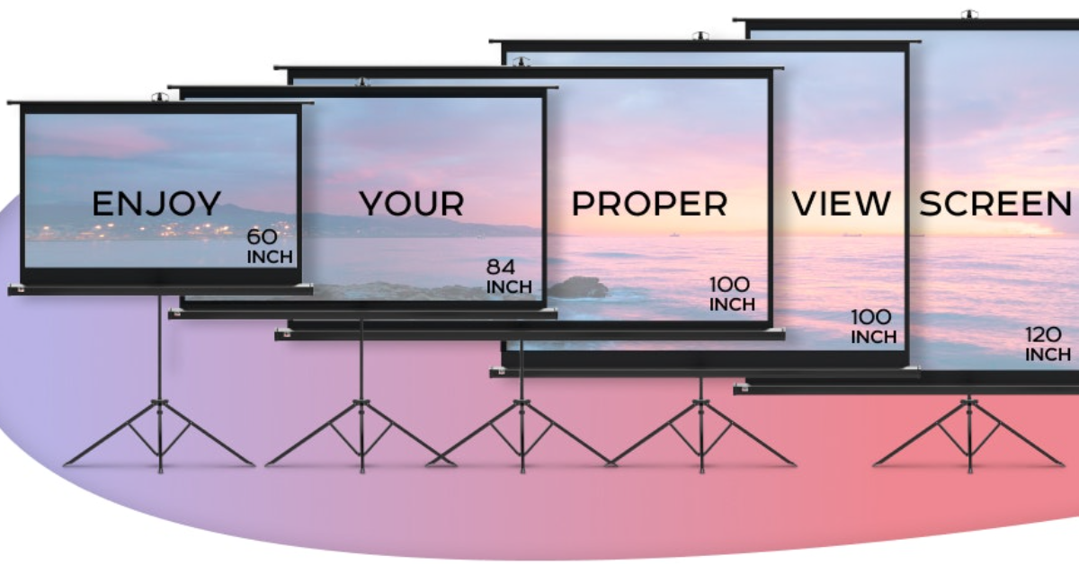 pantalla portátil pequeña para proyector