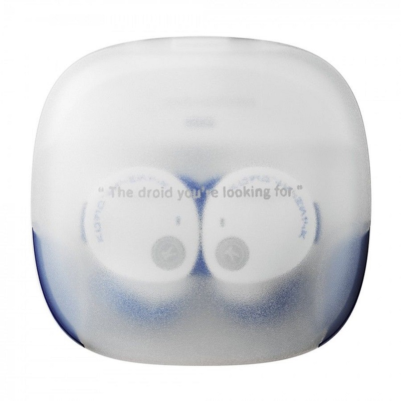 Auriculares "R2-D2" en colores azul y blanco Auriculares "R2-D2" en colores azul y blanco