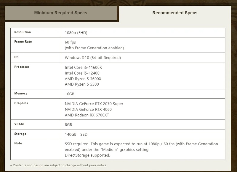 Apostar por la IA puede defraudar a Capcom: Se han publicado los requisitos de sistema de Monster Hunter Wilds y plantean muchas dudas-2 Apostar por la IA puede defraudar a Capcom: Se han publicado los requisitos de sistema de Monster Hunter Wilds y plantean muchas dudas-2