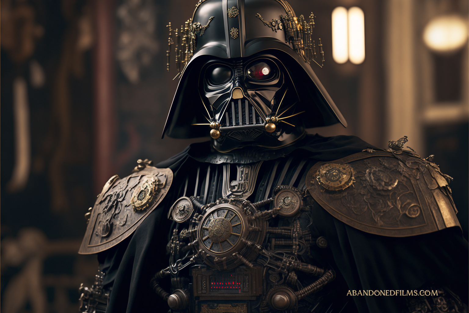 Una red neuronal representa planetas y personajes emblemáticos de Star Wars al estilo steampunk-2 Una red neuronal representa planetas y personajes emblemáticos de Star Wars al estilo steampunk-2