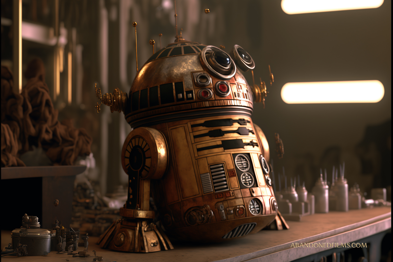 Una red neuronal representa planetas y personajes emblemáticos de Star Wars al estilo steampunk-10 Una red neuronal representa planetas y personajes emblemáticos de Star Wars al estilo steampunk-10