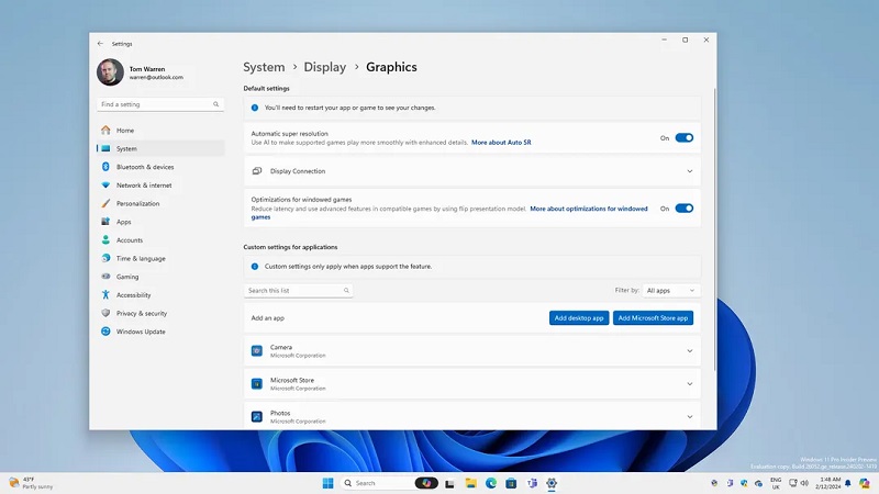 La tecnología de Superresolución Automática -análoga a DLSS y FSR- se detectó en la versión de prueba de Windows 11-2
