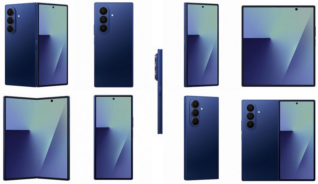 Samsung Galaxy Z Fold 7 en color Sombra Azul Samsung Galaxy Z Fold 7 en color Sombra Azul