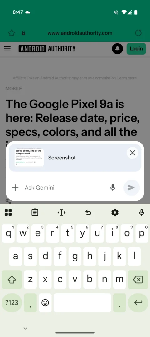 Imagen de las pruebas de resumen de páginas web en Samsung Internet con Gemini Imagen de las pruebas de resumen de páginas web en Samsung Internet con Gemini