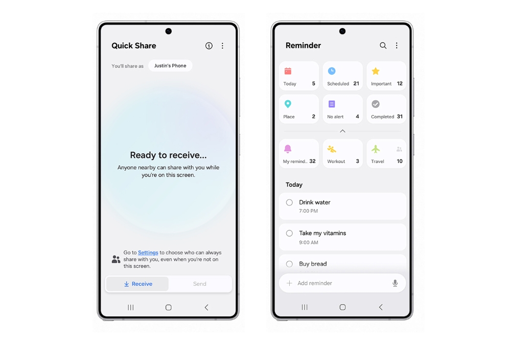 Captura de pantalla de la interfaz de One UI 8 Captura de pantalla de la One UI 8. Ilustración: Samsung