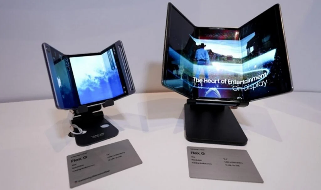 El concepto de un smartphone triple