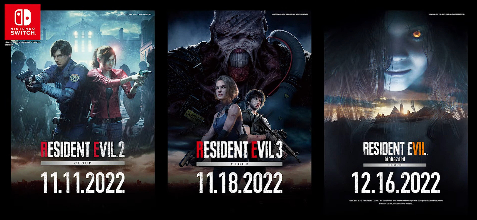 Capcom anunció el lanzamiento de los remakes de Resident Evil 2 y 3 en Nintendo Switch en noviembre, y Resident Evil 7 debería esperarse para el 16 de diciembre-2 Capcom anunció el lanzamiento de los remakes de Resident Evil 2 y 3 en Nintendo Switch en noviembre, y Resident Evil 7 debería esperarse para el 16 de diciembre-2