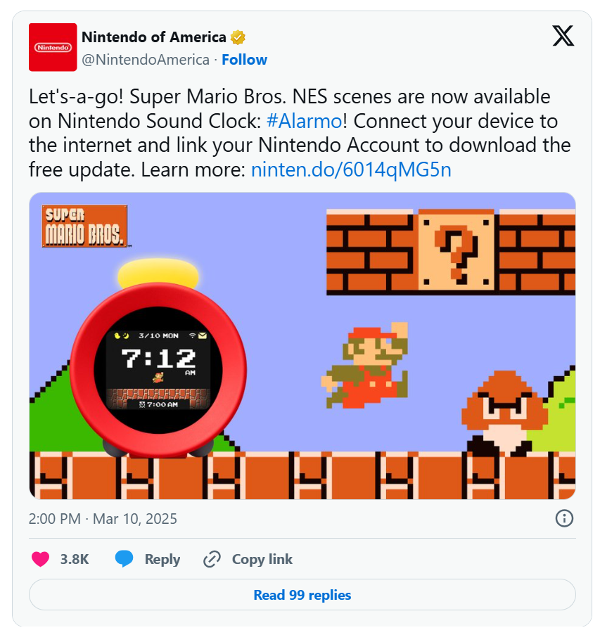 Despertador Nintendo Alarmo Despertador Nintendo Alarmo