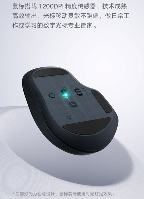 Xiaomi Ratón Bluetooth Inalámbrico de Doble Modo 2 Comfort Edition - vista lateral