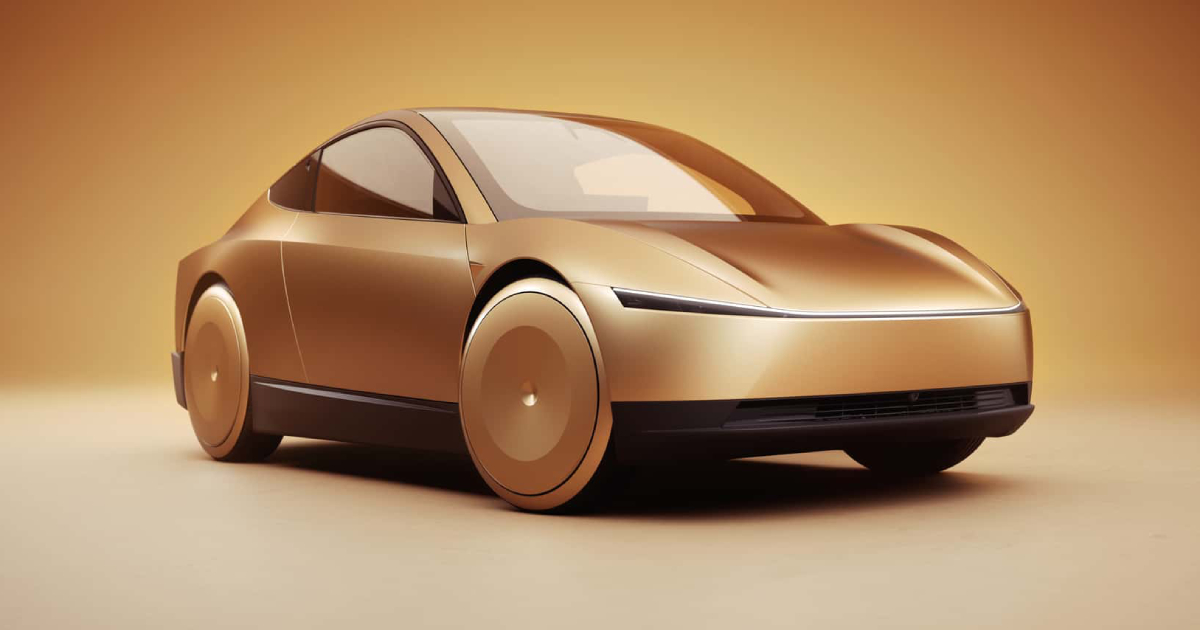 Tesla Cybercab mostrado desde el frente