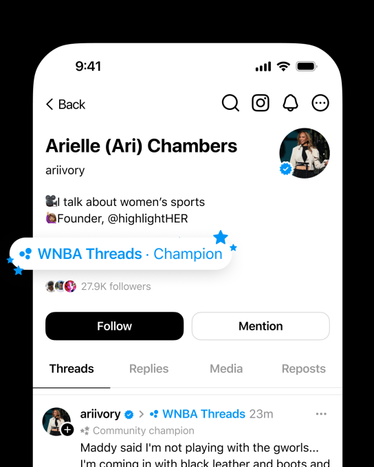 Insignia de Campeón para la Comunidad de Threads