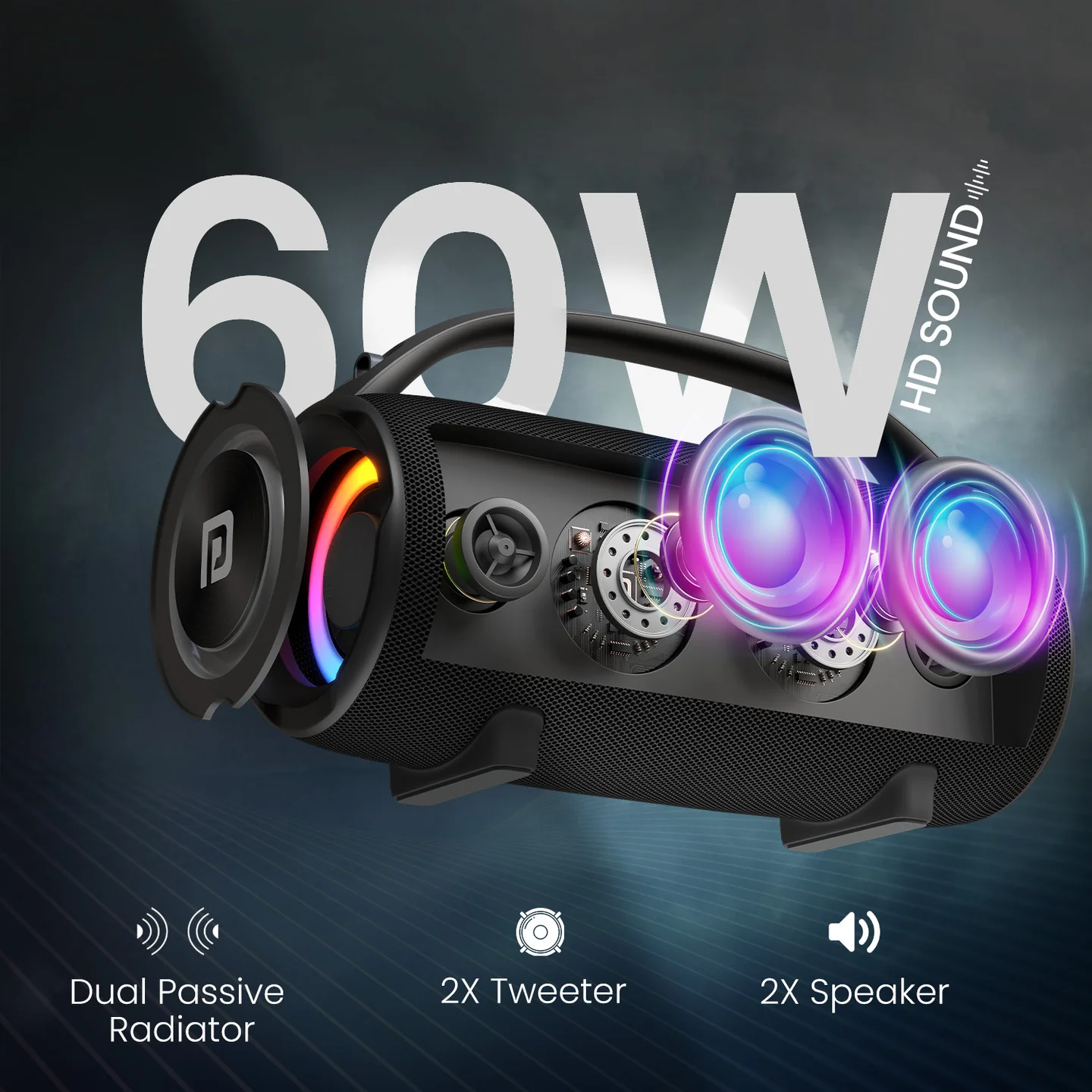 Altavoz portátil inalámbrico Thunder 2.0 para fiestas Altavoz portátil inalámbrico Thunder 2.0 para fiestas