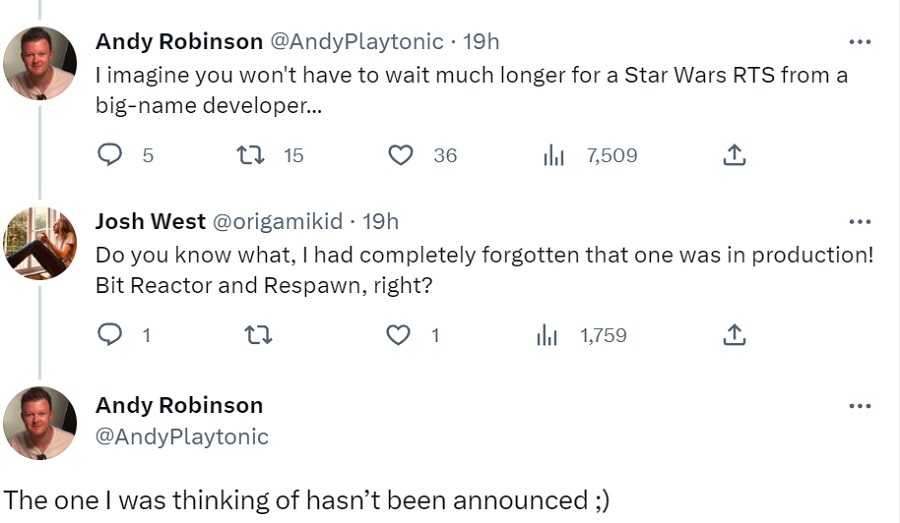 Un reputado periodista ha insinuado que un juego de estrategia en tiempo real basado en el universo Star Wars está en desarrollo, y no se trata de un juego de Respawn Studios-2 Un reputado periodista ha insinuado que un juego de estrategia en tiempo real basado en el universo Star Wars está en desarrollo, y no se trata de un juego de Respawn Studios-2