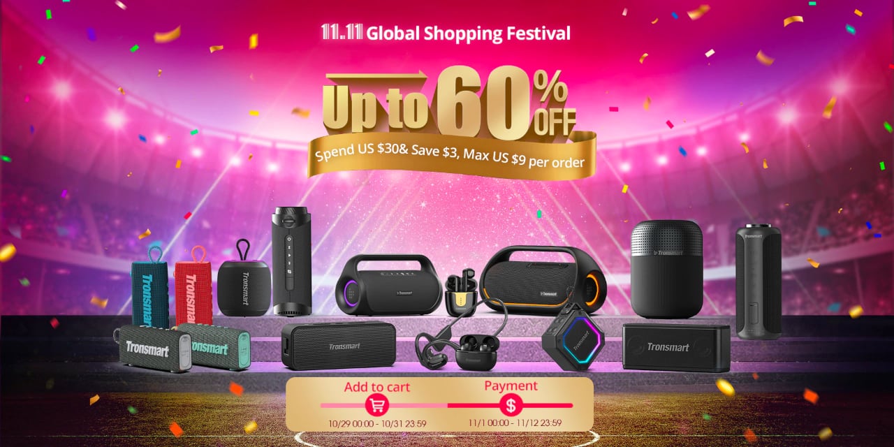 Última oportunidad para conseguir hasta un 60% de descuento en altavoces y auriculares Tronsmart Última oportunidad para conseguir hasta un 60% de descuento en altavoces y auriculares Tronsmart