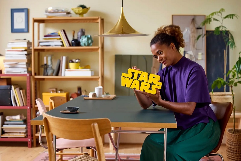 Postal con set Lego Star Wars Logo Postal con set Lego Star Wars Logo