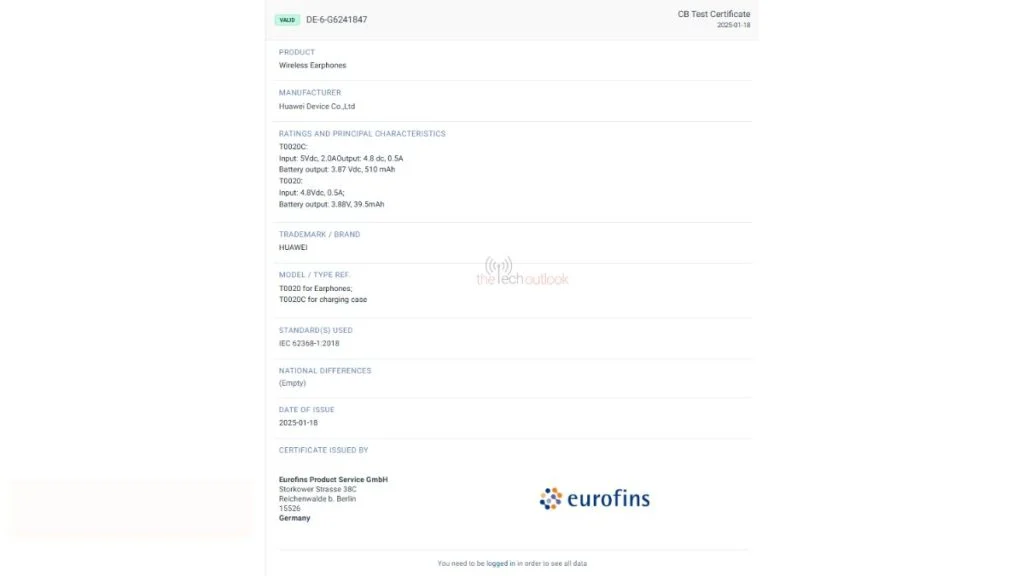 Certificación de los nuevos auriculares de Huawei Certificación de los nuevos auriculares de Huawei